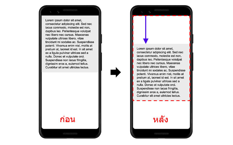 ตัวอย่าง Layout shift