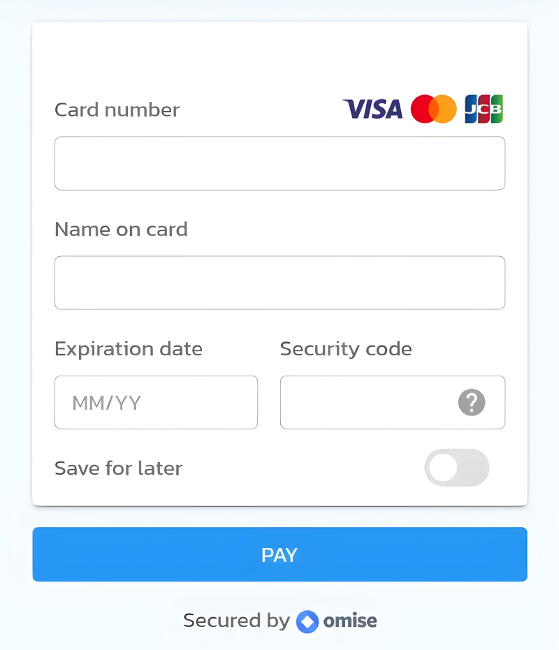 ระบบ Omise Payment Gateway รับบัตรเครดิตนานาชาติ เว็บบริการรถลีมูซีน รับทำโดย RM Online Services